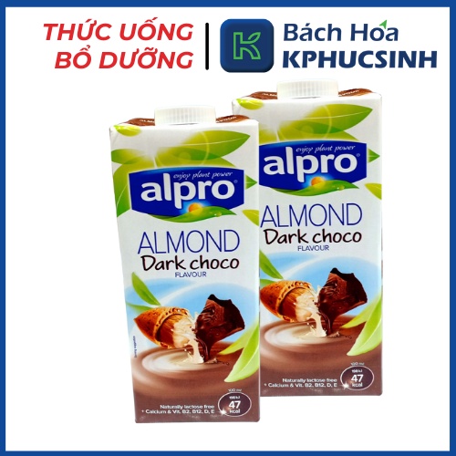 Sữa hạnh nhân hương socola đen thức uống dinh dưỡng hiệu Alpro 1l KPHUCSINH - Hàng Chính Hãng