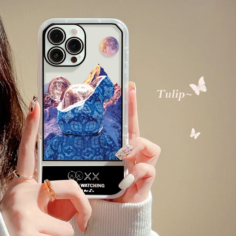 Ốp Điện Thoại Silicon TPU Mềm Trong Suốt Có Giá Đỡ Hình Gấu Cho IPhone 13 12 Pro MAX 11 Pro XS MAX X XR 8 7 6 6S Plus SE 2020 13