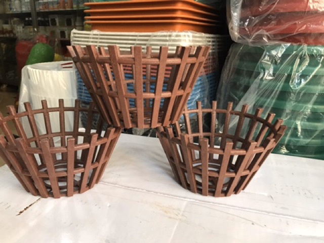 combo 5 Chậu giả rổ trồng lan - size 20cm