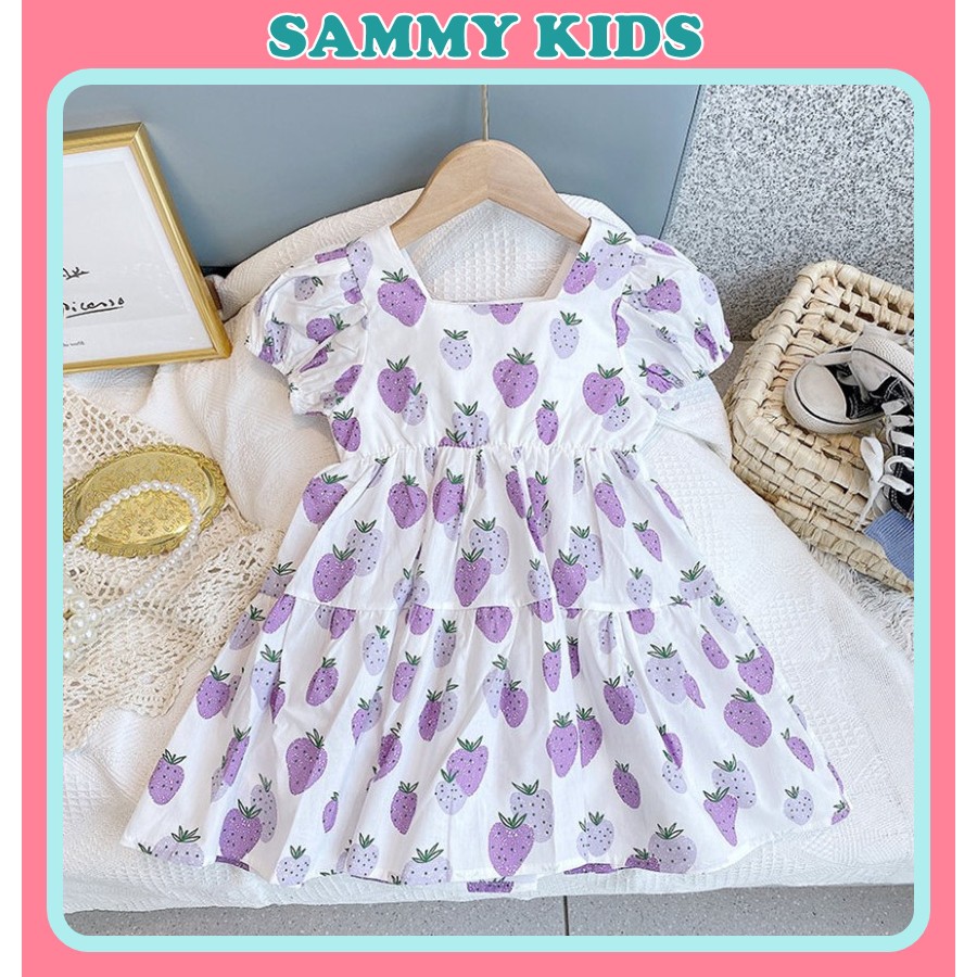 Đầm bé gái mùa hè 1 tuổi đến 6 tuổi Hàn Quốc dễ thương hàng xuất khẩu Le Keer - Sammy Kids GV1