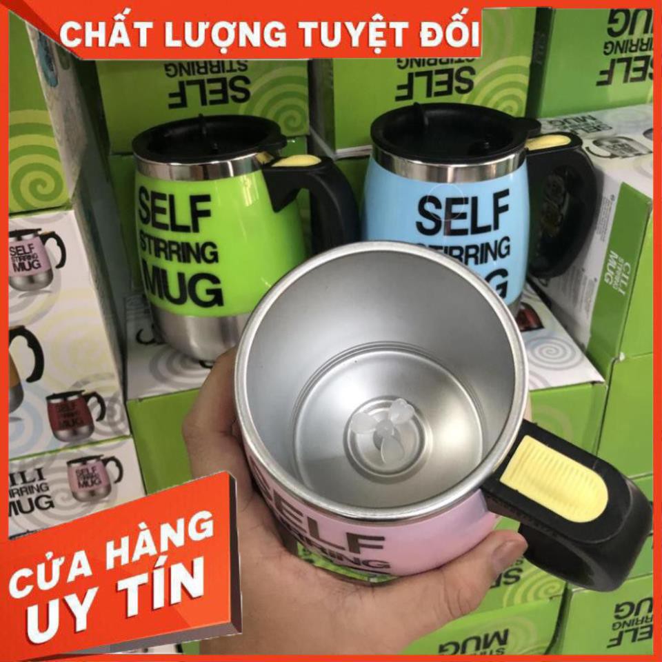 Ly giữ nhiệt uống cà phê - pha sữa - khuấy bột -  thức uống hòa tan - tự khuấy - tiện lợi