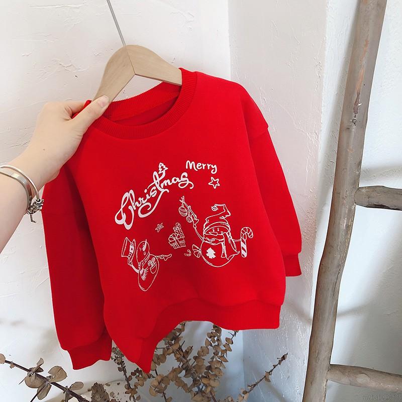 Áo Sweater Tay Dài Hoạ Tiết Phong Cách Giáng Sinh Cho Bé