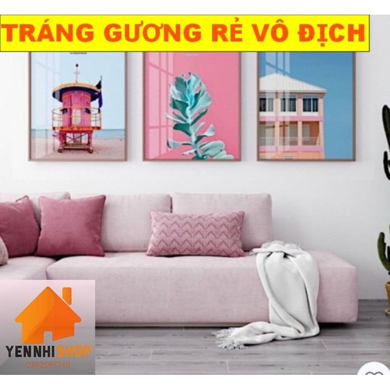 Tranh đồng hồ, {Xả Kho} 4 mẫu tranh tráng gương giá xưởng, tranh treo tường