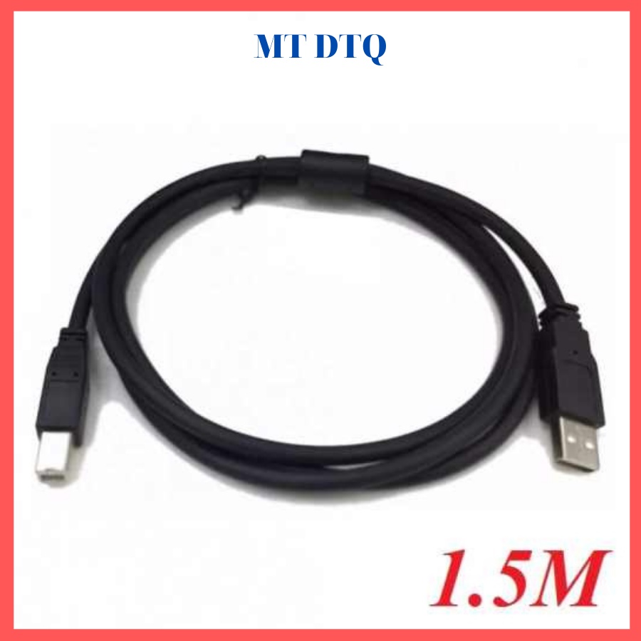 Dây máy in USB 1.5m chống nhiễu đen