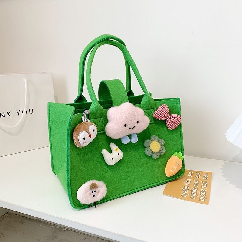 Túi xách bỉm sữa bản to màu kẹo đa năng cho mẹ và bé hoạt hình siêu xinh JUMITO T3.004.DO