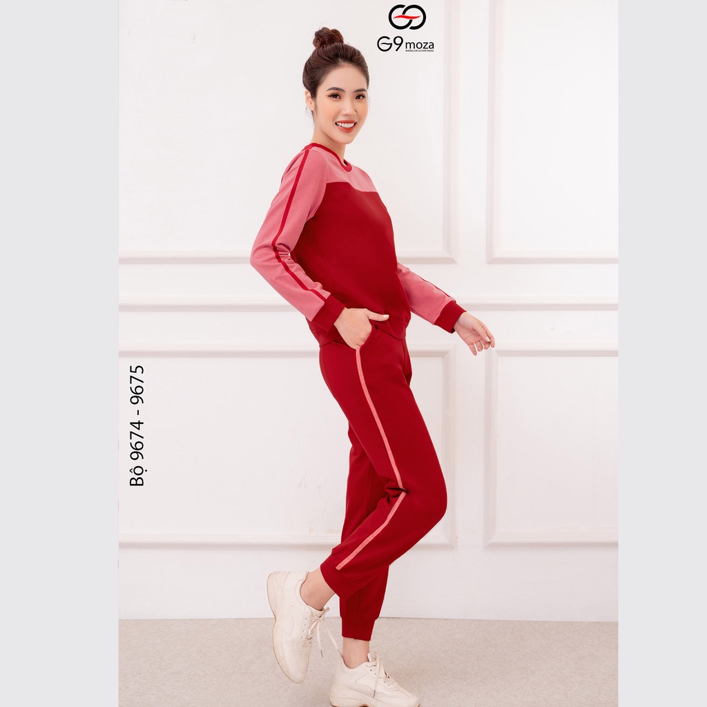 Bộ thể thao nữ G9moza 9674 - 9675 với chất liệu da cá mềm mại không xù