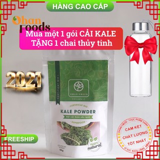 Bột Cải Xoăn Kale Bổ Sung Dinh Dưỡng,Vitamin,Bột Cải Xoăn Kale OhanGreen Sấy Lạnh Nhật Bản 100% Hữu Cơ, 50gram