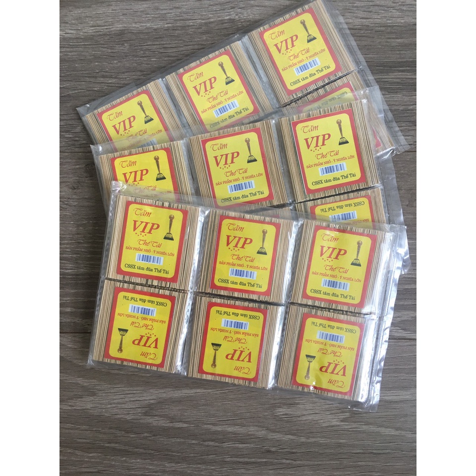 COMBO 02 gói tăm tre VIP Thế Tài, tăm xỉa răng bằng cật tre, hàng chất lượng cao, bảo vệ răng của bạn