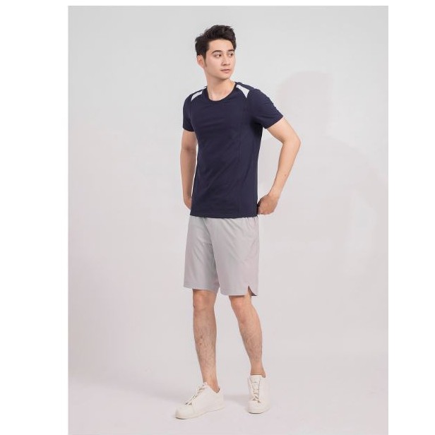 Áo thun nam ARISTINO dáng Slim fit ôm vừa vặn, cổ tròn điểm nhấn cầu vai nam tính, năng động - ATS017S9