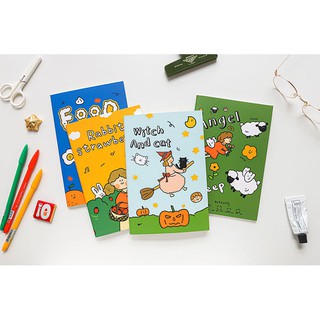 Sổ chiết, sổ lưu trữ Washi Tape, Sticker Nông Trại Kỳ Diệu 64 trang khổ A5 xinh xắn