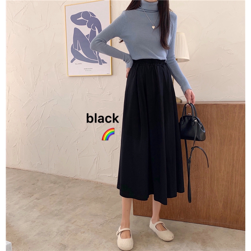 SUXI Chân Váy Chữ A Xếp Li Phong Cách Hàn Quốc