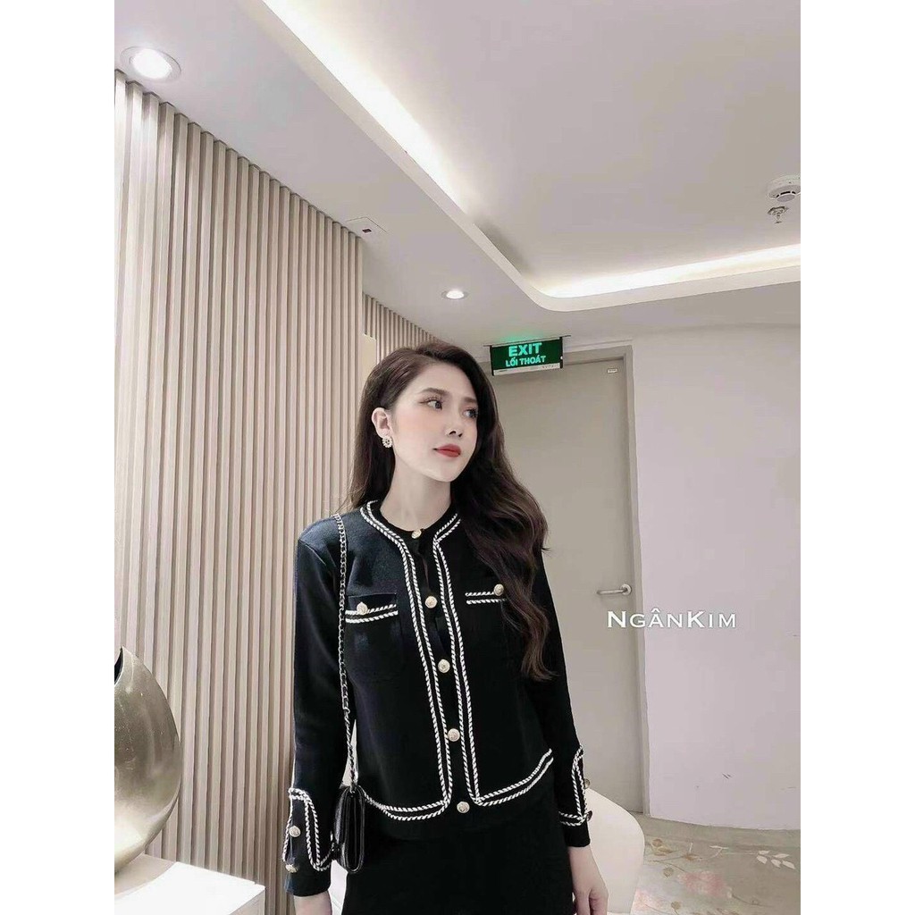 Set bộ len viền hàng QC 2 màu hot