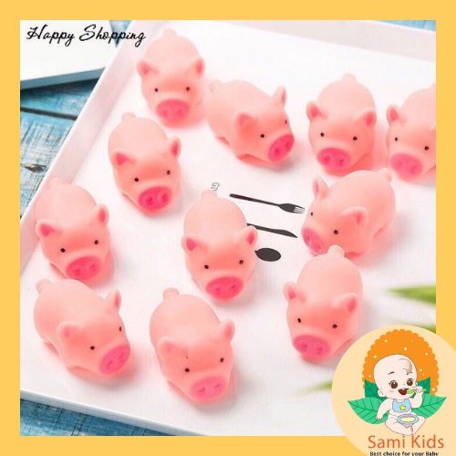 Đồ chơi trẻ em, đồ chơi hình lợn hồng kêu chip chip squishy mini cho bé trai bé gái SAMI KIDS