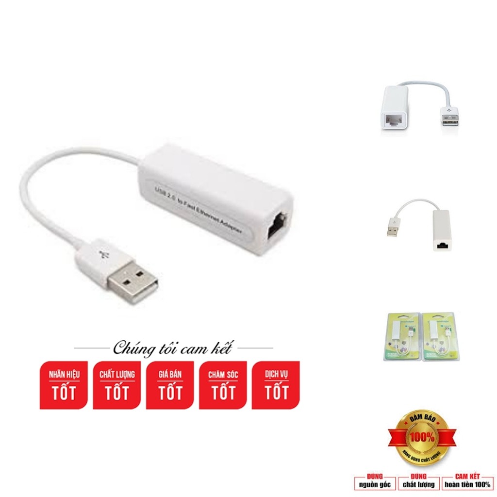 [Freeship] Cáp Chuyển Đổi, Dây Cáp Chuyển Usb Ra Lan, Từ Cổng Usb Ra Cổng Mạng. Tốc Độ Cao Bảo Hành 6 Tháng