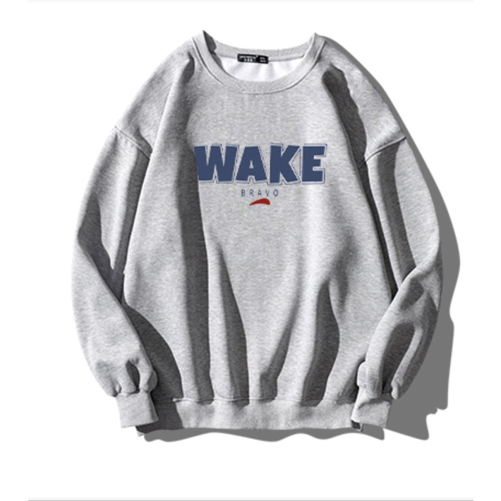 Áo SWEATER Nỉ Cổ Bo Tròn WAKE Phong Cách GAREM - Nỉ Ngoại Siêu Dày Mặc Thoải Mái Du Lịch Thể Thao Mùa Đông Ấm Áp