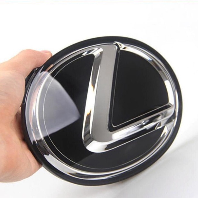 01 Logo biểu tượng sau xe Lexus đường kính 120MM, 110MM, 100MM - chất liệu nhựa PMMA phủ thủy tinh hữu cơ (HÀNG LOẠI 1)