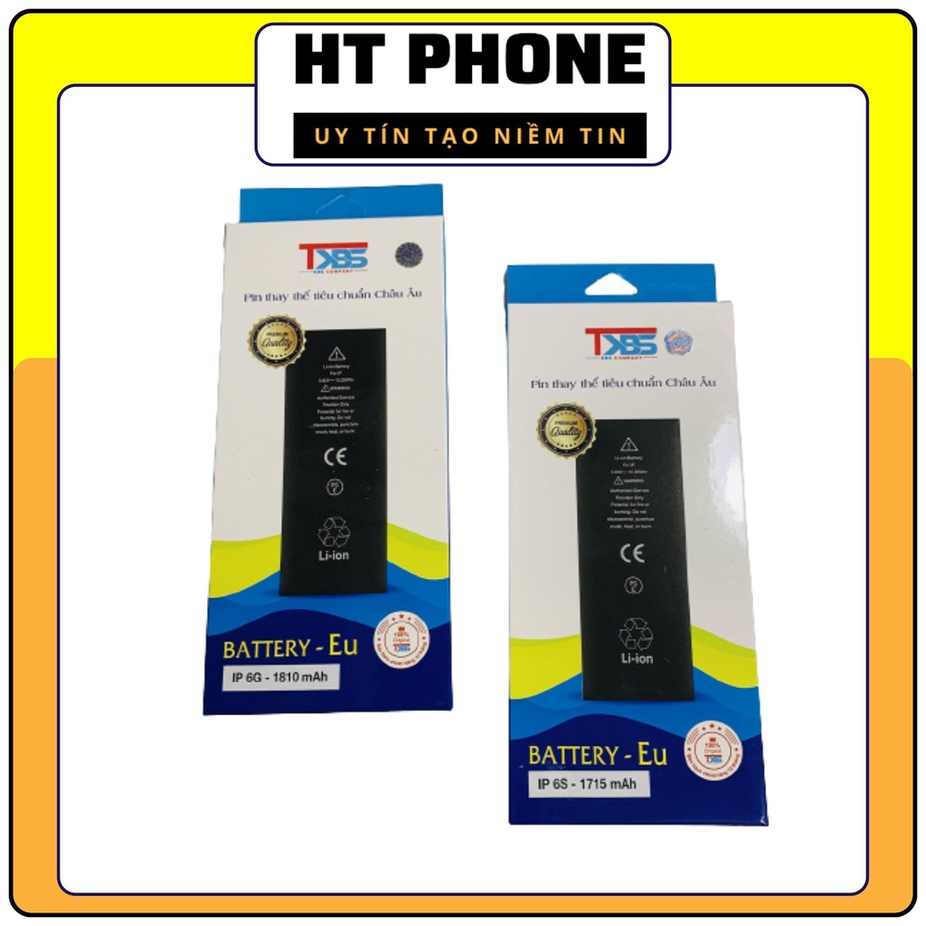 Pin iphone, pin zin eu chính hãng bảo hành 12 tháng 1 đổi 1 - HT PHONE