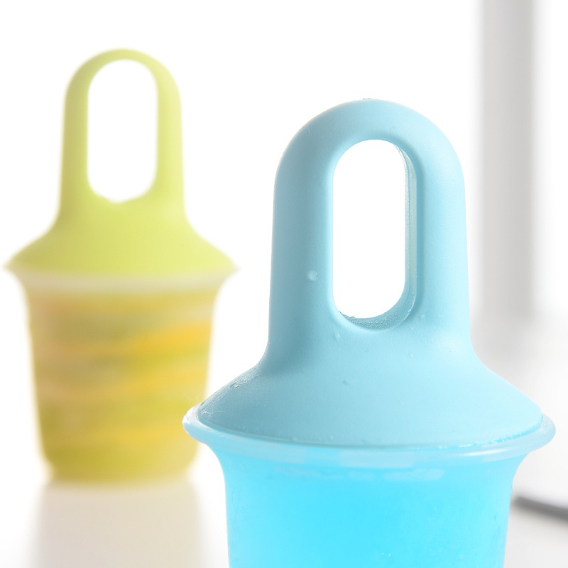 Bộ 2 Khuôn Silicone Làm Kem Que Mini Có Nắp Đậy