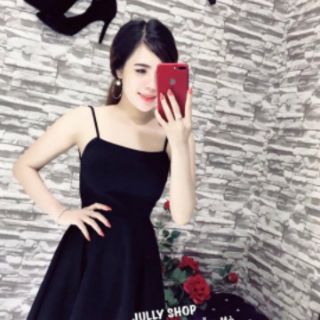 Đầm xòe đan dây lưng