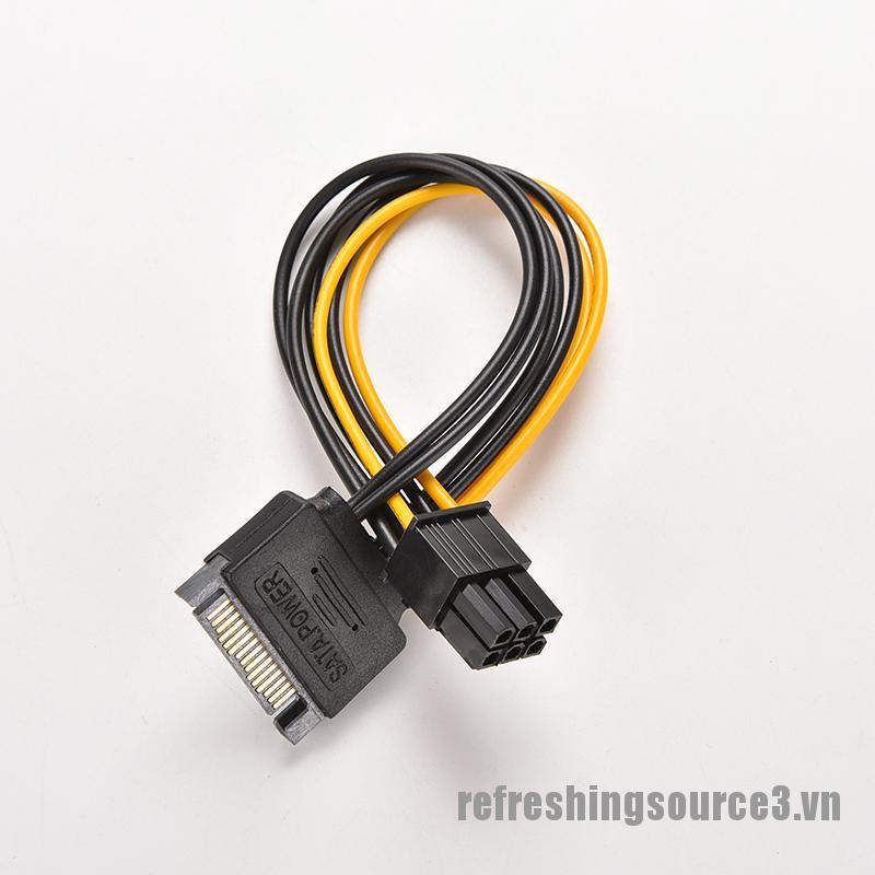 Cáp ChuyểN ĐổI Pcie 3 &gt; Sata 15 Pin Sang 6 Pin 20cm
