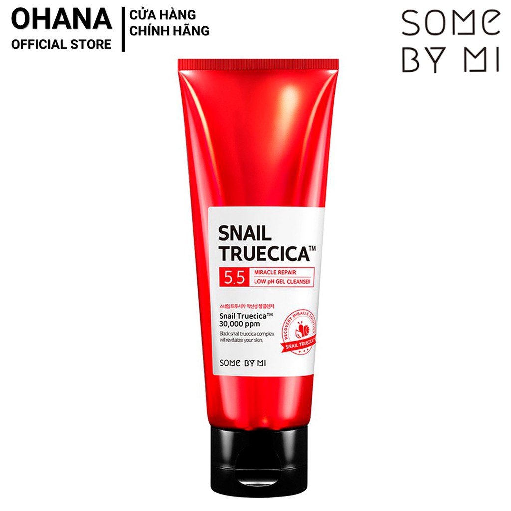 Sữa Rửa Mặt Dưỡng Ẩm, Phục Hồi, Làm Sáng Da Some By Mi Snail Truecica Miracle Repair Low pH Gel Cleaner 100ml