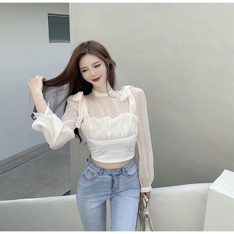 Áo 2 Dây Nhún Phong Cách Nữ Tính Hot Trend 2022