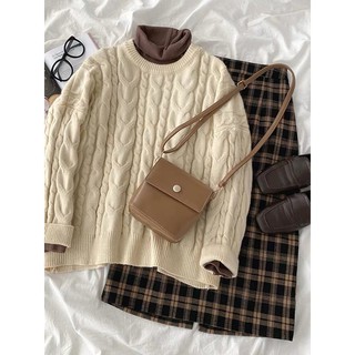 Set áo len chân váy thời trang thu đông