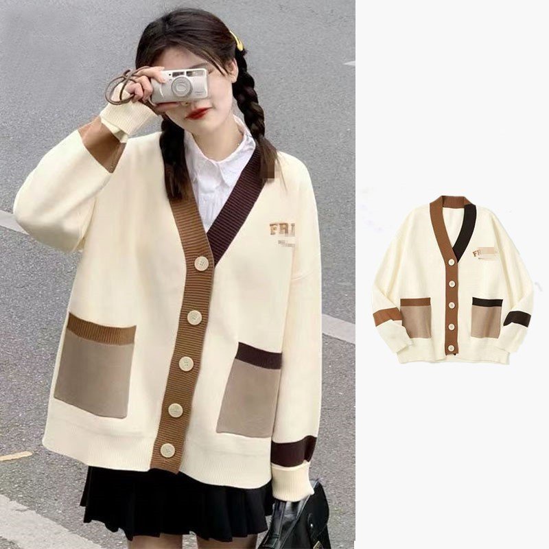 Áo Cardigan Nữ Phối Viền Nâu - Hàng Chất Cao Cấp Loại 1, Hot Trend, Phong Cách Trẻ Trung, Năng Động