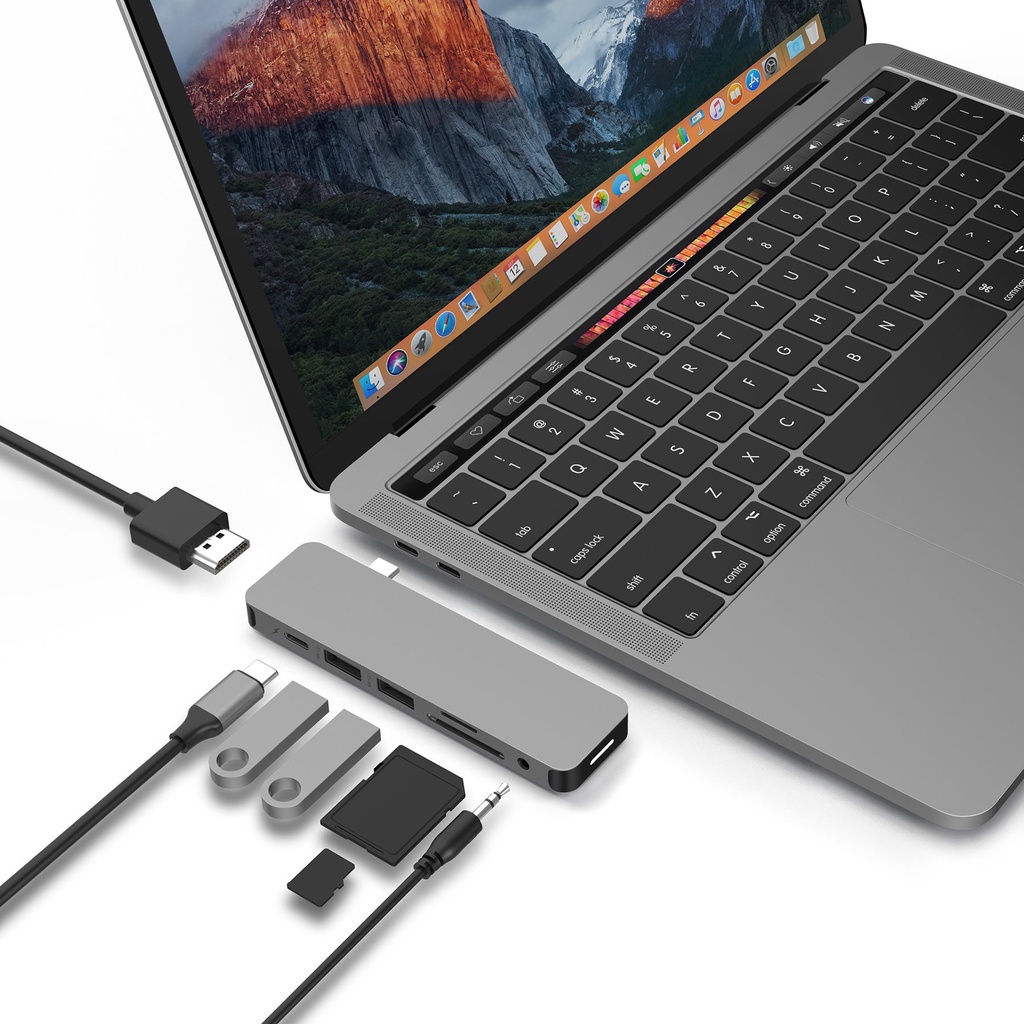 Cổng Chuyển HyperDrive SOLO 7-in-1 USB-C Hub For MacBook, PC & Devices - GN21D - HÀNG CHÍNH HÃNG