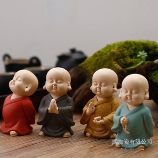 bộ 4 chú tiểu gốm sứ cao cấp