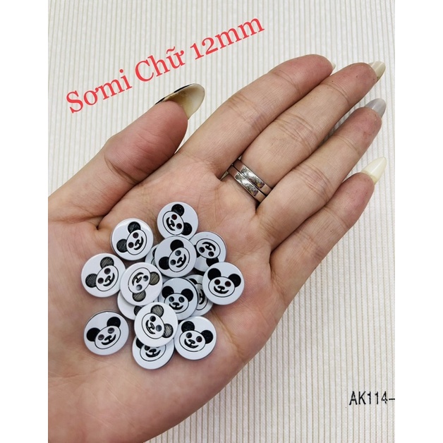 140 Nút Áo Sơmi 2 Lổ 12mm Trắng Pha Chữ Đủ Kiểu