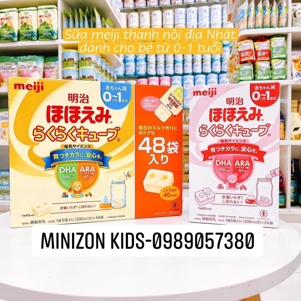 Sữa Meiji 24 Thanh 648g Nội Địa Nhật Bản Giá Tốt | Minizon Kids