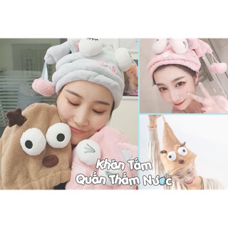 KHĂN TẮM QUẤN THẤM NƯỚC TÓC NHANH KHÔ