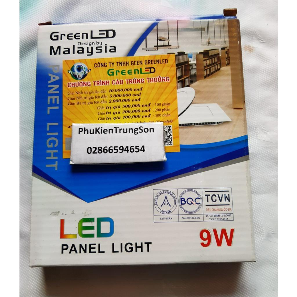 Đèn ốp âm trần GreenLed 9W tròn, sáng 3 màu