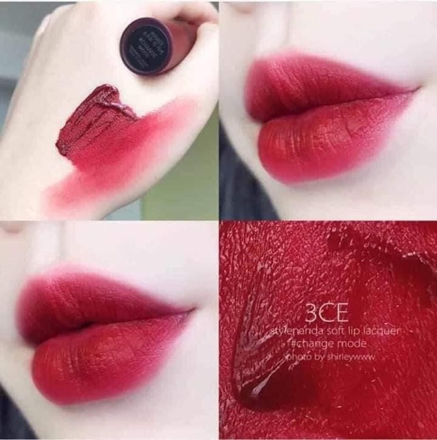 Son 3CE Soft Lip Lacquer ( chính hãng sale)