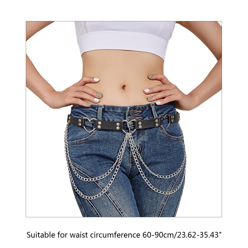 Thắt Lưng Dây Xích Tròn Bằng Hợp Kim Phong Cách Hip Hop Cá Tính Cho Thanh Thiếu Niên