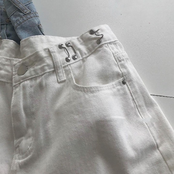 Quần Short Jean Nữ JEM CLOSET Thiết Kế Basic Quần Đùi Nữ Ống Rộng COSON Có Móc Cài Chỉnh Eo Lên Form Siêu Tôn Dáng 2768