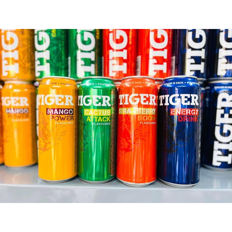 Tiger - Nước Tăng Lực Nhập khẩu chính hãng 500ml Lon lớn
