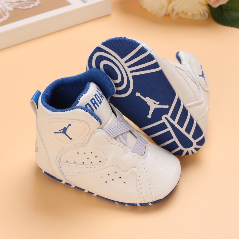 Giày Thể Thao Bằng Da PU Đế Cotton Chống Trượt Dành Cho Bé Trai Sơ Sinh Tập Đi
