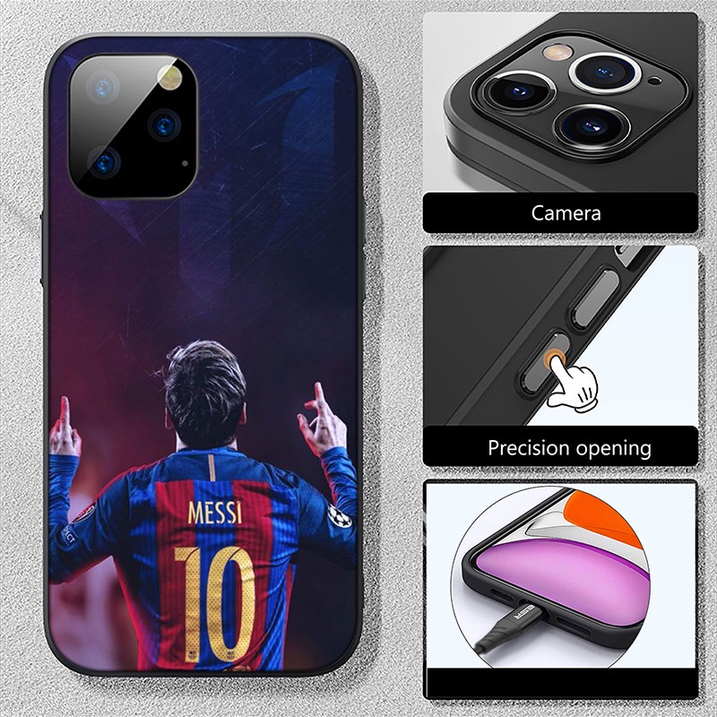 Ốp điện thoại silicon mềm hình cầu thủ bóng đá Messi Ne28 thích hợp cho Iphone 5 5s 6 6s 7 8 11 Pro Max Plus Se Xr