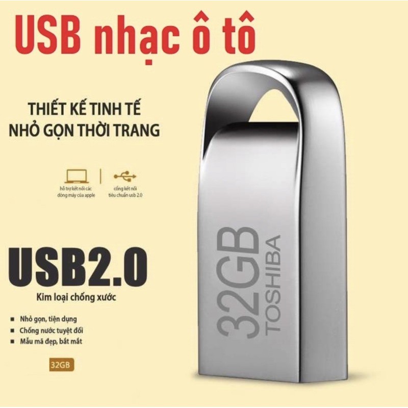 Nghe nhạc tẹt ga với Usb dung lượng  lên tới 32 GB.