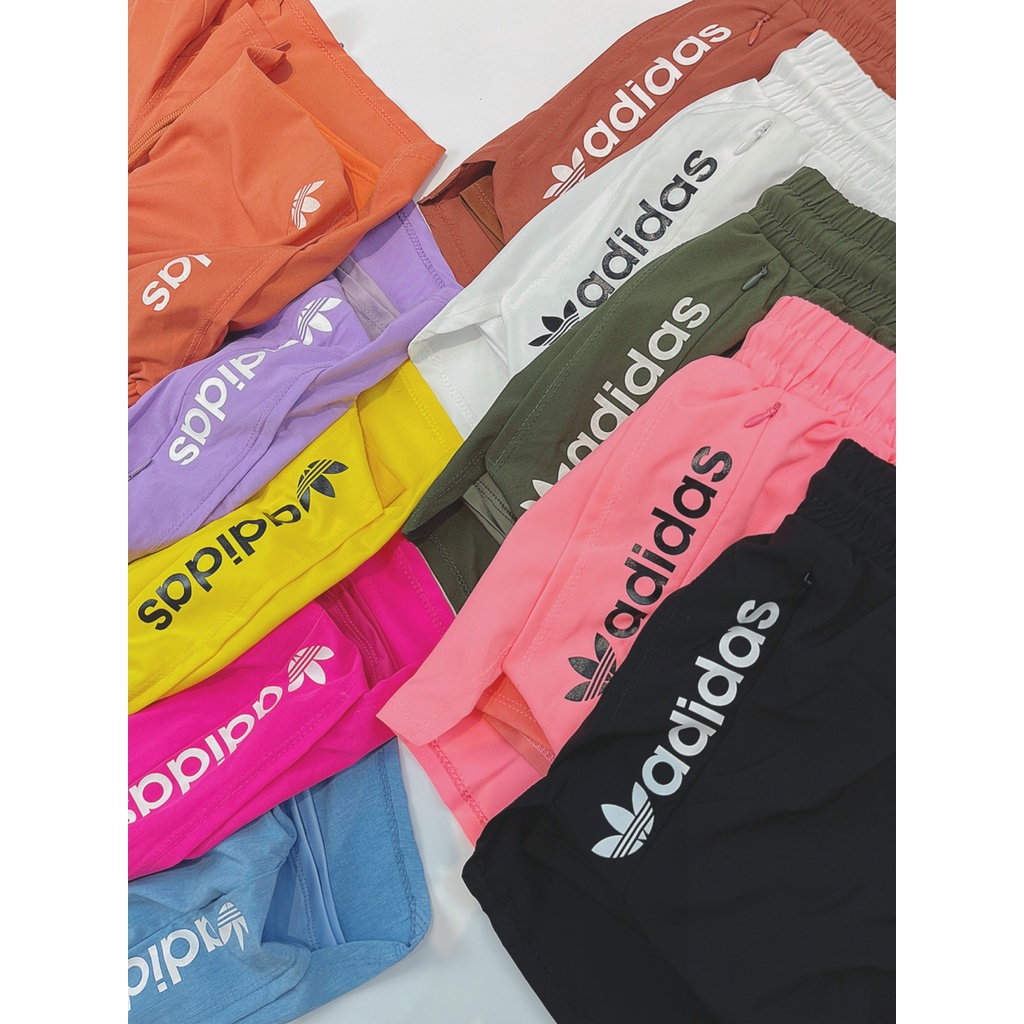 Quần Boxer 2 Lớp Thể Thao Nữ In Chữ, Có Túi Kéo 2 Bên, Chất Xi Dù