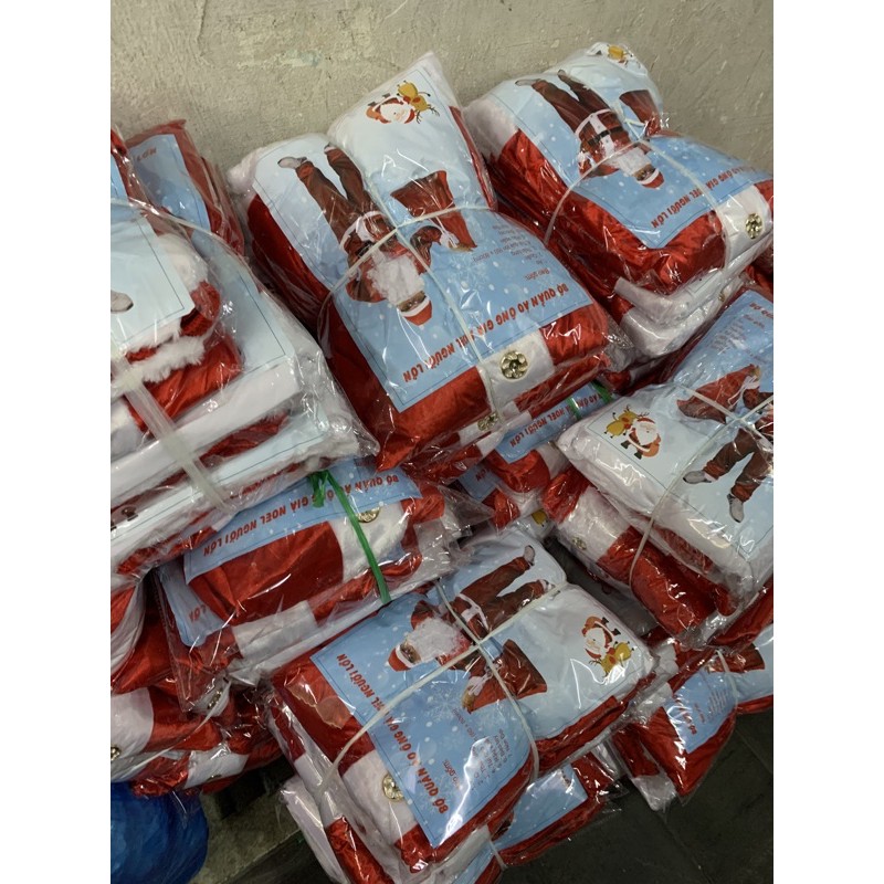 Bộ ông già noel vải nhung xịn   dành cho người lớn 1m7-1m8