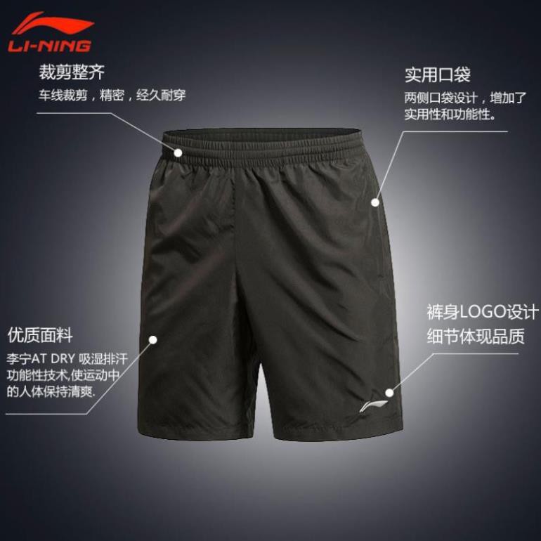 Tết HÈ Quần short nam Lining AKSM403 >> 💯 ་ ; c1 " < ' °