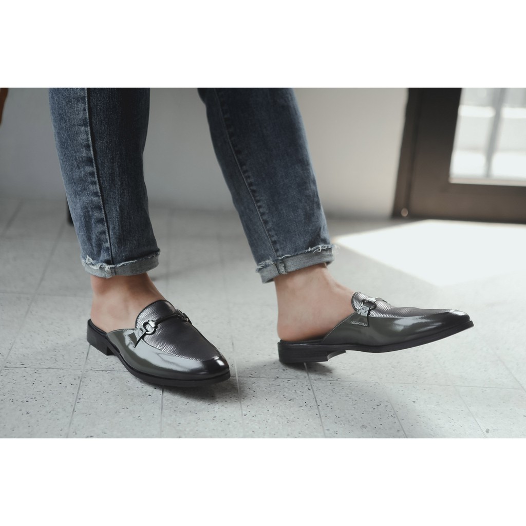 GIÀY SỤC NAM HỞ GÓT DA BÒ NGUYÊN TẤM BẢO HÀNH 1 NĂM TOROSHOES MÃ M655