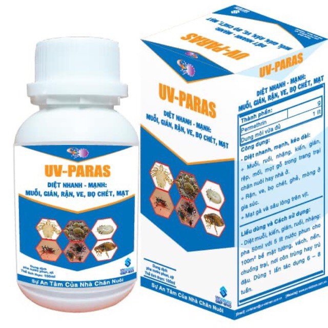 Thuốc phun muỗii, gián, mạt không độc UV PARAS