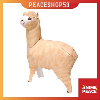 Mô hình giấy lạc đà alpaca mô hình giấy động vật lạc đà os64