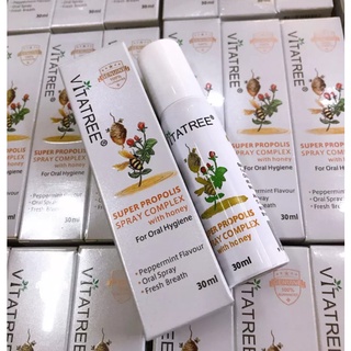 Xịt họng kháng khuân keo ong Vitatree 30ml của Úc
