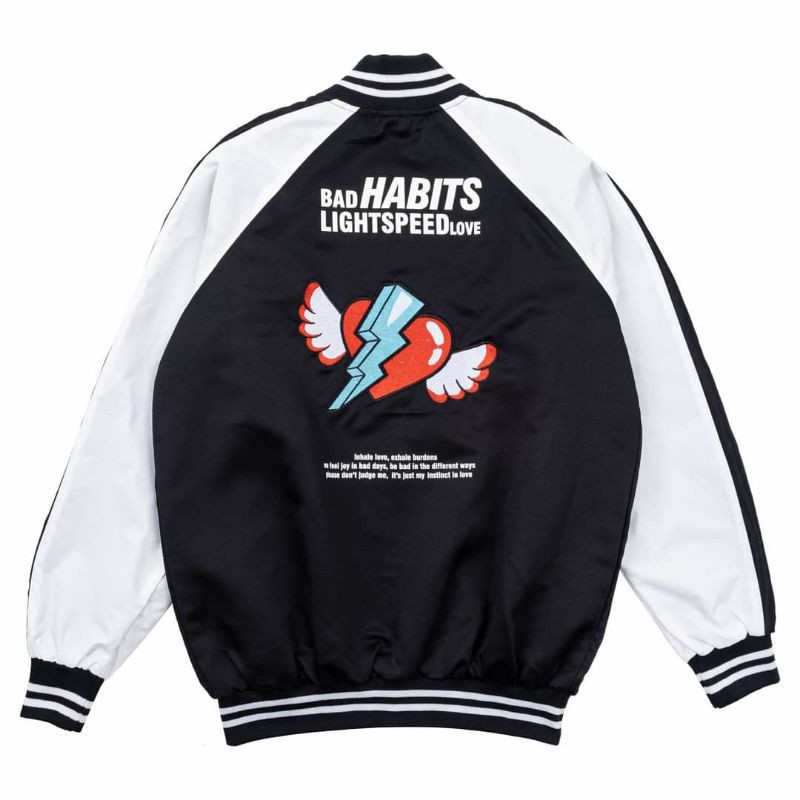 Áo Khoác dù Bomber BAD HABIT form unisex (Ảnh thật)