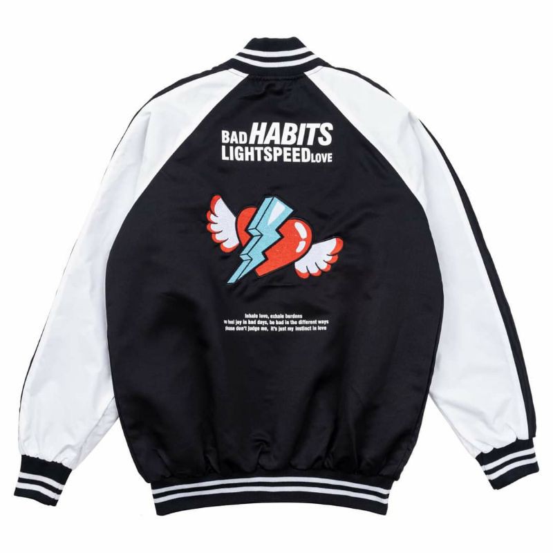 Áo Khoác dù Bomber BAD HABIT form unisex (Ảnh thật)